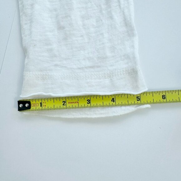 White Cotton Cardigan long sleeves size large - Picture 10 of 11